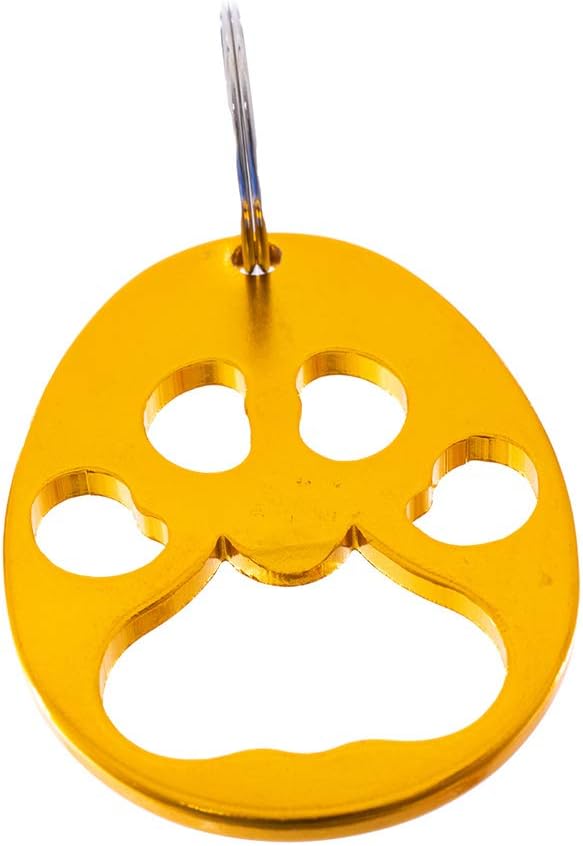 West Coast Paracord Paw Print Metal Keychain and Bottle Opener with Split Ring (Purple, 10 Pack)