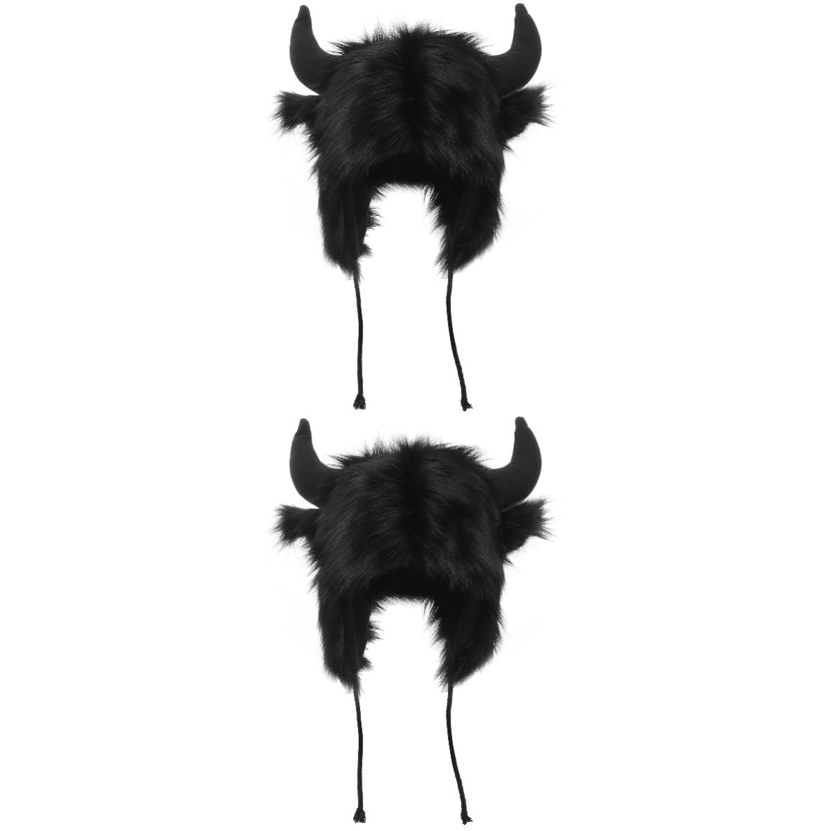 Beavorty Tapa Del Oído De Bocina Fiesta Sombrero De La Novedad Sombrero De Animal Multifuncional Sombrero De Animales Salvajes Sombreros Para Adultos Disfraz Negro Felpa