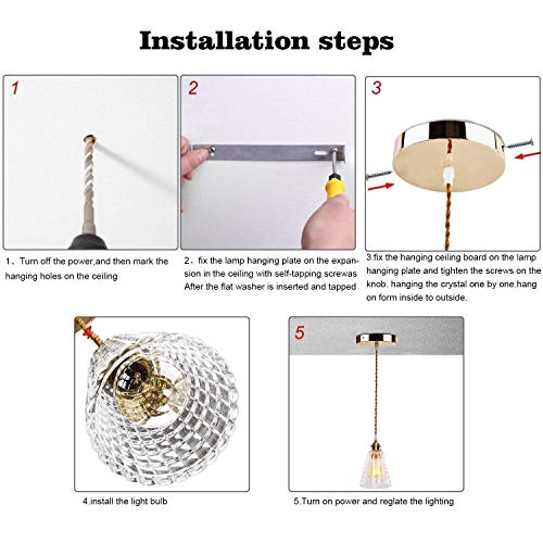 Plafonnier E27 tête simple décor pour éclairage de restaurant et cuisine - 6