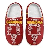 43Lotus This Grandpa Grandma Belongs To Kids Pet - Personalized Fluffy Slippers, This Grandpa Grandma Belongs to Kids Pet Slippers, Cotton Slipper Grandpas with Grandkids Name, Papa Christmas Gifts