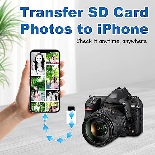 image for Mengtech SD & TF Card Dual Slot Reader for iPhone/iPad, 2 in 1 Micro S