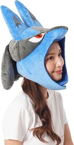 Miniatura 8 de SAZAC Sombrero Kigurumi - Pokemon - Lucario - Gorro acogedor para disfraz - Tamaño adulto