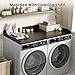 DTK Washer Dryer Countertop, Wood Topper with Edge Rails, Washer and Dryer Countertop with Anti-Slip Strips, 54