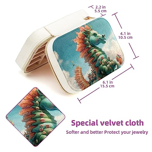 Boîte à bijoux portable anti-noeud pour colliers et bagues