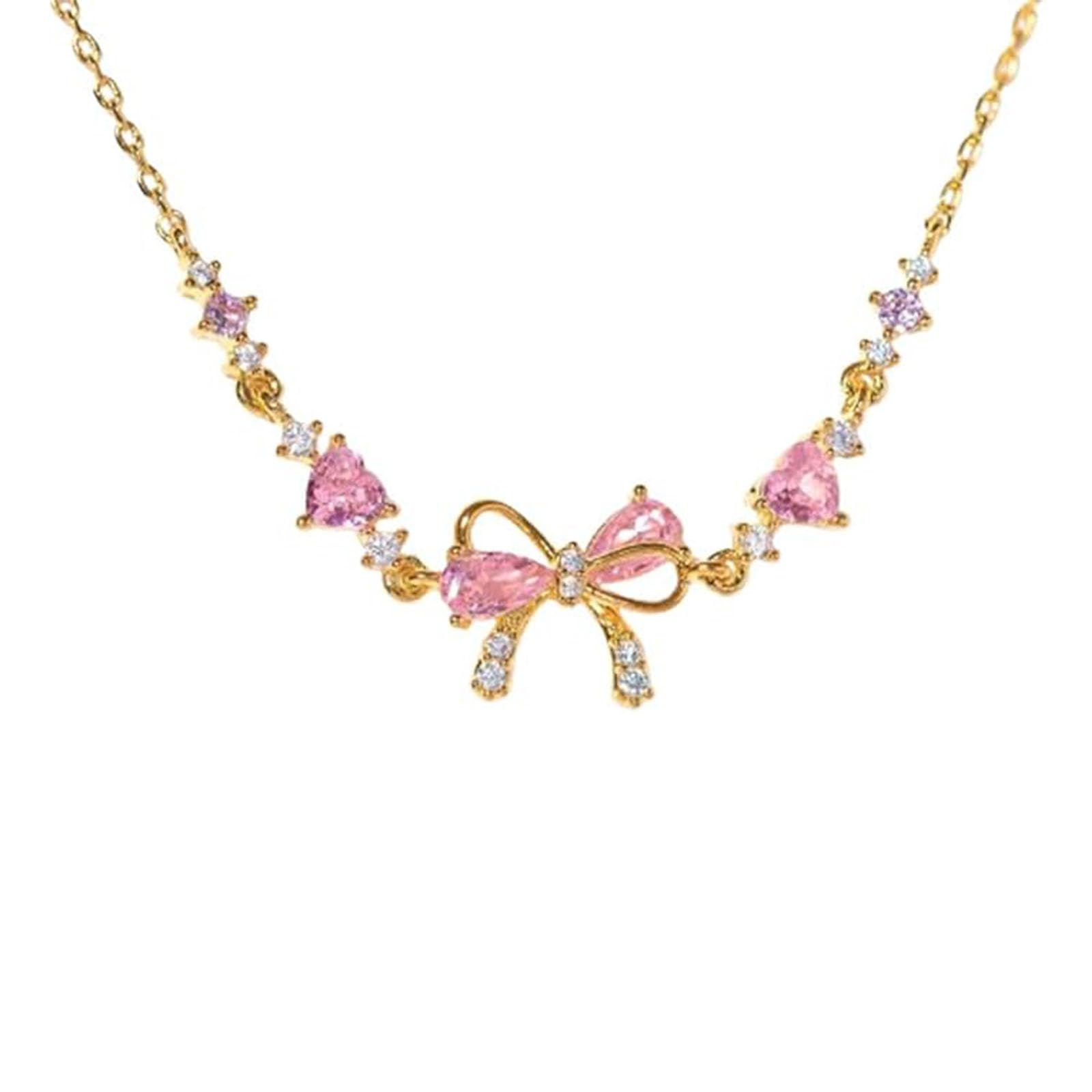 Bow Zircon Bracelet, Bow Bracelet Friends Christmas, Adjustable Bow Zircon Friendship Bracelet - Ribbon Bow Beaded Chain Bracelet for Women - Gold