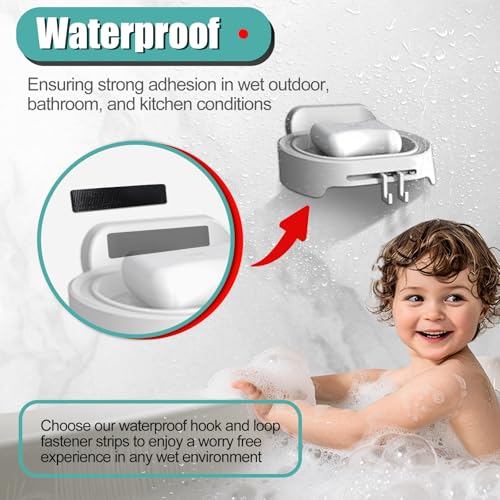 Image of Heavy Duty Hook and Loop Strips - 15 Sets, Waterproof & Heat Resistant, 0.98 inch x 3.94 inch, Self-Adhesive for Cushions, Pictures, Indoor /Outdoor Use
