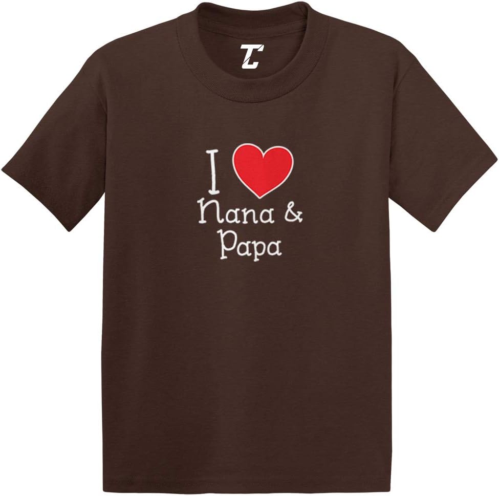 I Love My Nana & Papa - Heart Cute Infant/Toddler Cotton Jersey T-Shirt