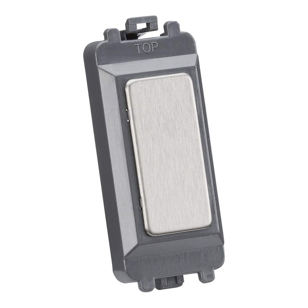 Knightsbridge GDM013BC Blank Grid Module, Brushed Chrome