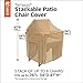 Classic Accessories Terrazzo Water-Resistant 26 Inch Stackable Patio Chair Cover, Outdoor Chair Covers