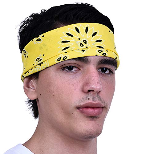 Image of Unisex Cotton Paisley Bandanas (Multicolours, 22 inch X 22 inch) - Pack of 3 Pieces