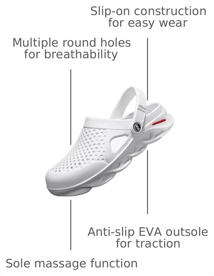 Image of SECHRITE Clogs for Men Slip on Rubber Clogs Summer Water Shoes Gardening Shoes