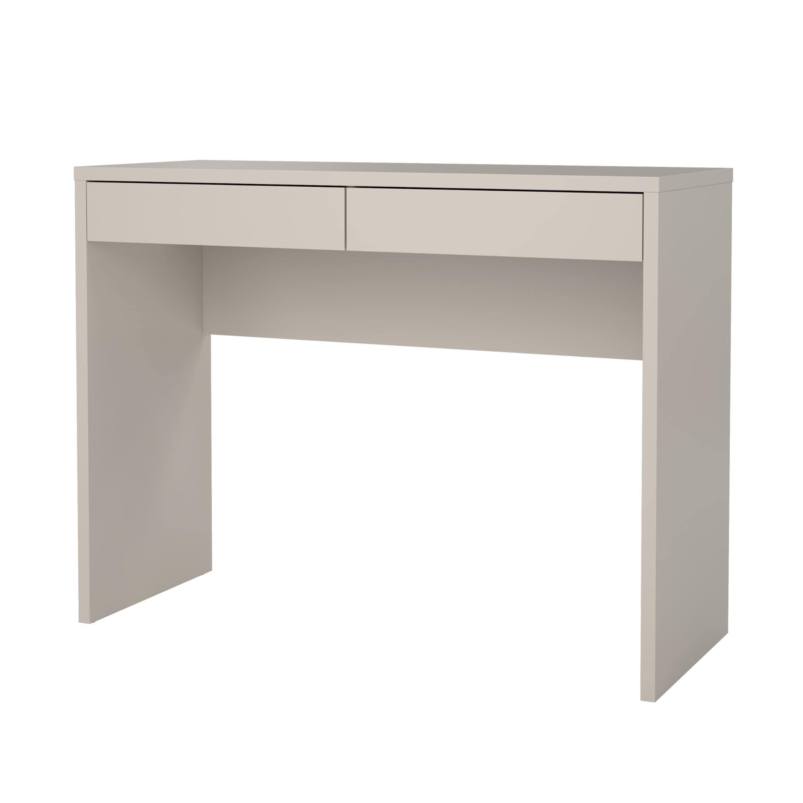 Tvilum Schreibtisch mit 2 Schubladen, 100,1 x 39,9 x 76,5 cm, Computertisch Beige, Bürotisch, Konsolentisch, Für Arbeitszimmer, Schlafzimmer, Wohnzimmer, Flur