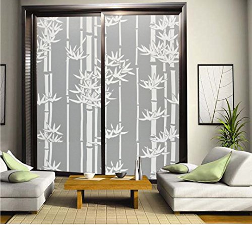 PROTINT WINDOWS Bamboo Decorative Window Film, 18 inches by 72 inches