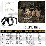 Escape-Proof Dog Harness Medium with Large Handle, Anti-Pull Reflective Working Service Pets Vest, Breathable Pets Vest, Adjustable Lift Support Body Harness Large Dogs (Black, L) - Image 2