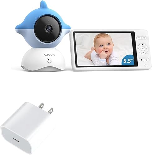 BoxWave Cargador compatible con WUUK Video Baby Monitor BA530 BAP01 1N1 (5.5 pulgadas) - PD GAN miniCube (30W), 30W Tiny PD GAN Type-C cargador de