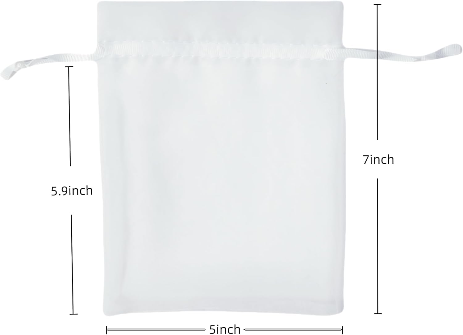 20 Pcs White Organza Bags 5X7 inch for Wedding Favors with Drawstring, Mesh Gift Bags Jewelry Pouch Treat Bag for Candy Bridal Shower Party Favor Christmas - Image 3