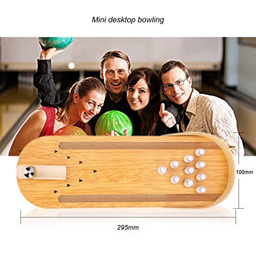 Table Mini Bowling Game Decompression Toys Set,Portable Indoor Table Games For Whole Family, Kids And Adults,Play At Home Or Traveling #TOP1