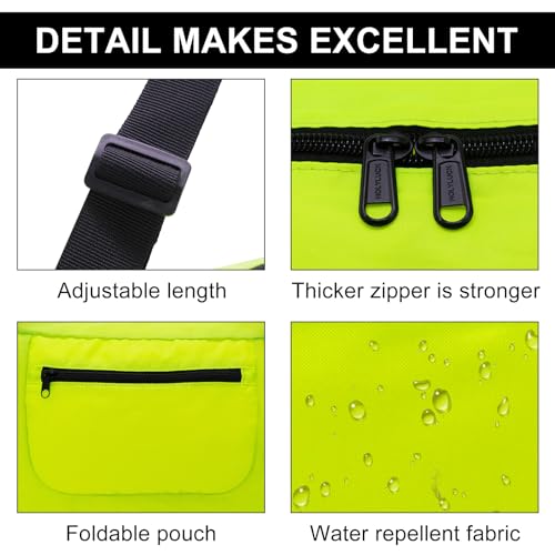 Image of HOLYLUCK Foldable Travel Duffel Bag For Women & Men Luggage Great for Gym - Fluorescent yellow