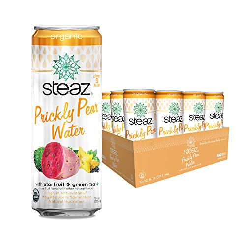 Steaz Prickly Pear Water with Starfruit and Green Tea