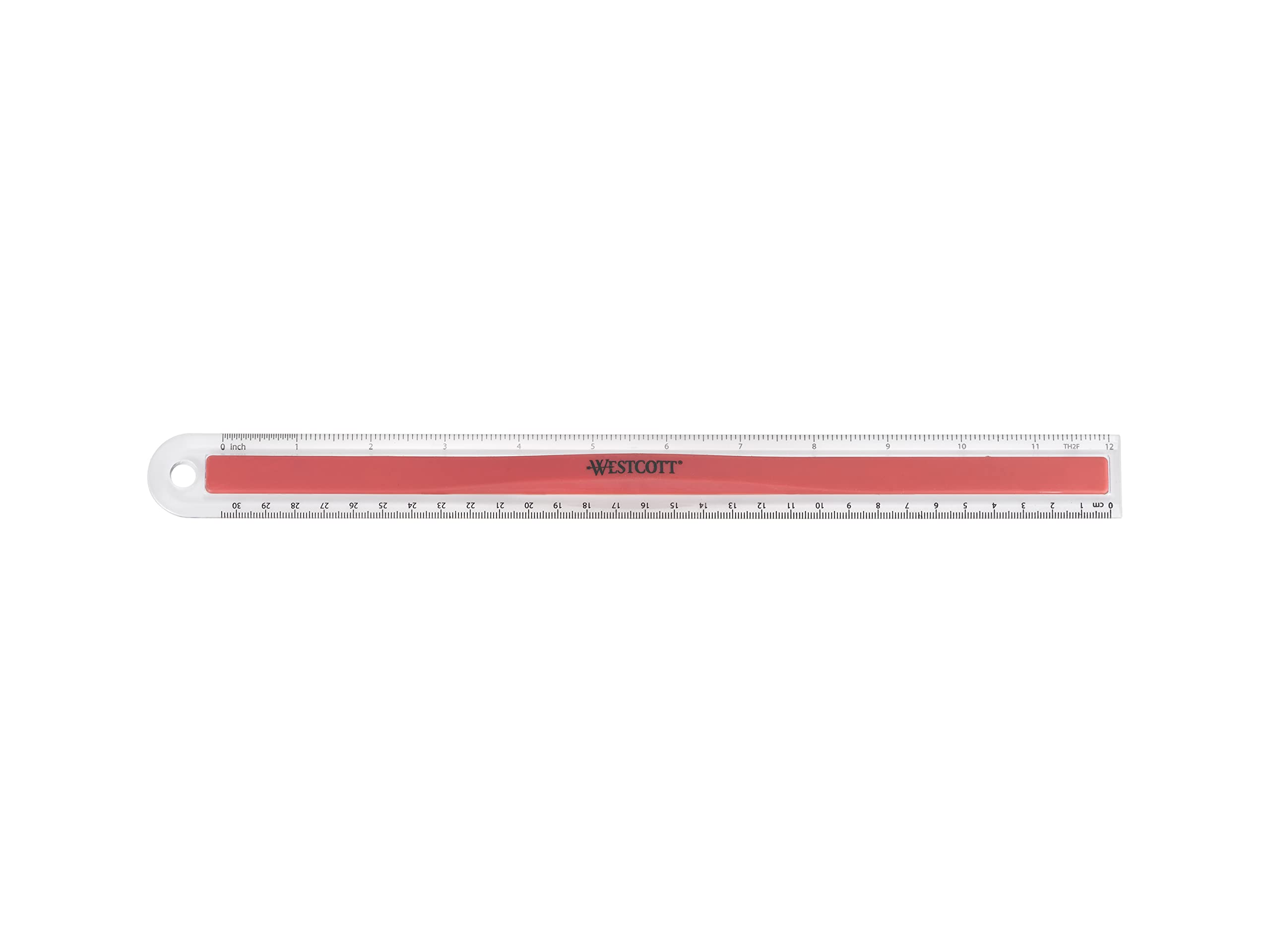 Westcott Plastic Ruler with Rubber Finger Grip, 12-Inch, Assorted Translucent (15501) - Image 5