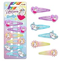 CRAZE Unicorn Clips 6 Haarspangen Set Haarschmuck Mädchenschmuck mit süßen Einhorn Motiven