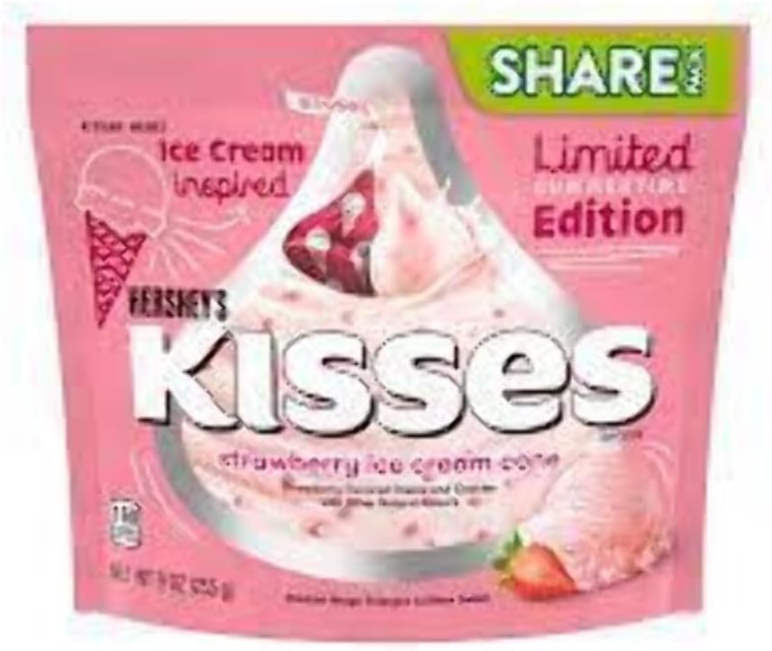 Strawberry Ice Cream Cone Kisses - 9-oz. Bag Limited Summertime Edition Ice Cream Inspired