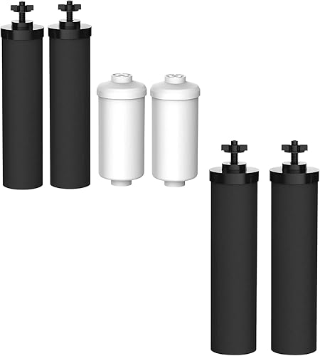 Filterlogic Filtro de agua certificado NSF/ANSI 372, repuesto para filtros negros (BB9-2) y filtros de fluoruro (PF-2) Paquete combinado y sistema