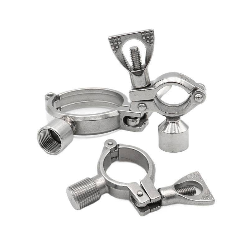 Soporte for tubo de acero inoxidable 304 con rosca BSP 1/2"