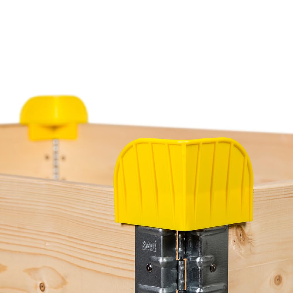 KROG - Stapelecken 20 St. Gelb 10x10x9 cm, Traglast 1000kg - Bruchsichere Stapelecken aus hochwertigem PPC-Material. Wiederverwendbar & ideal zur sicheren Stapelung von Paletten mit Aufsatzrahmen