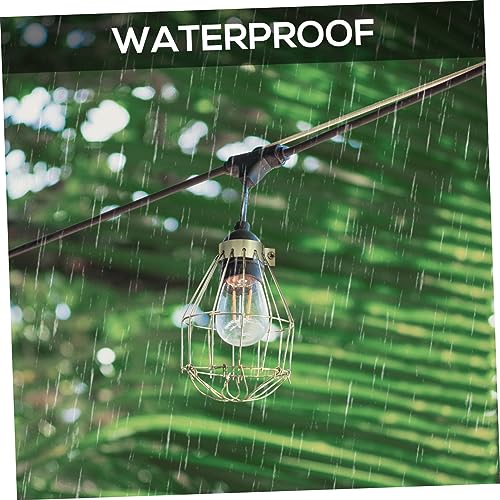 Image of Vintage Light Cage Bulb Guard 6Pcs Industrial Metal Hanging Lamp Covers Protective Pendant Decor for Home Bar Cafe 5.51X3.93X3.93In