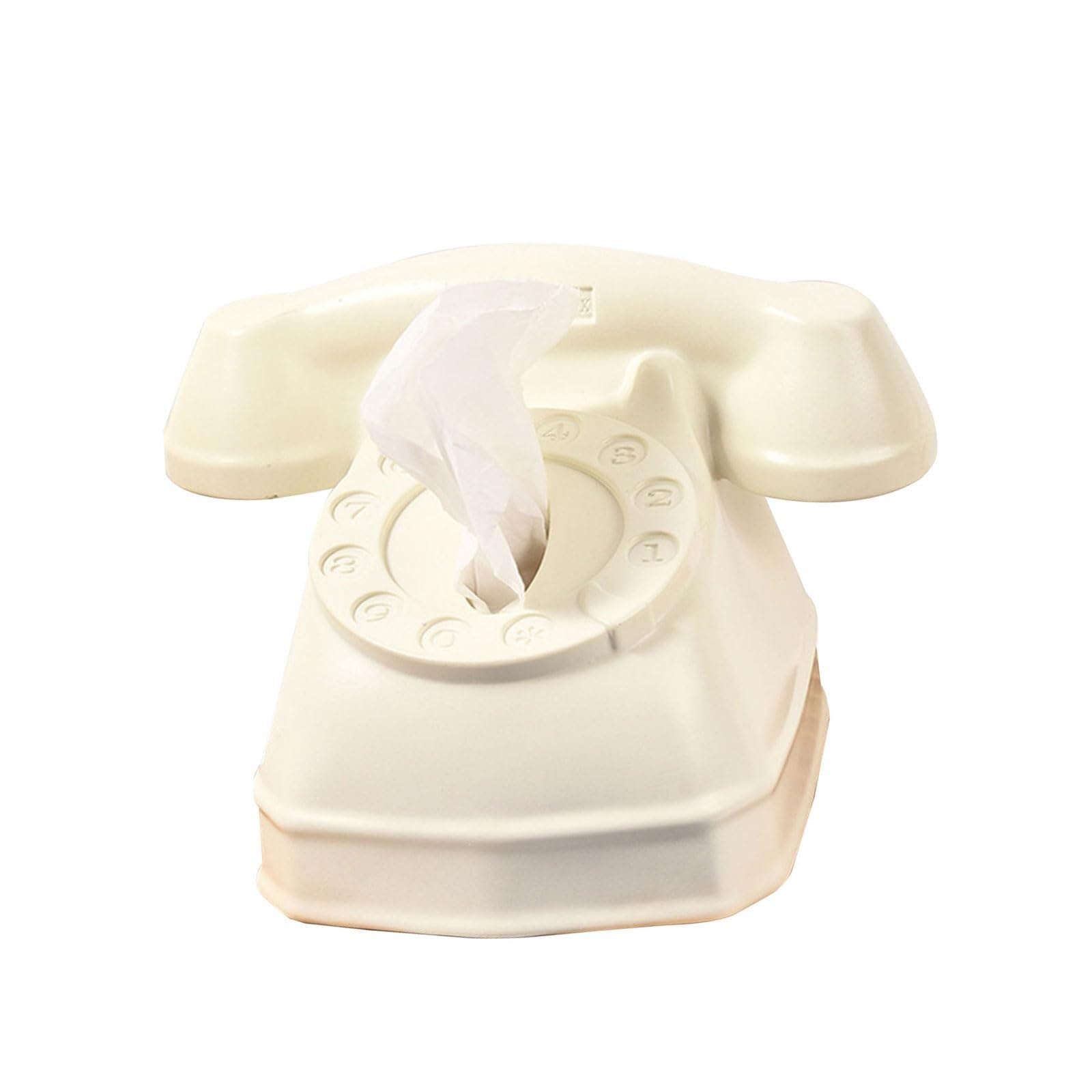 Tissue Dispenser Box Telephone Shape Tissue Box Stylish Design Paper Dispenser Apartment Must Haves(A)