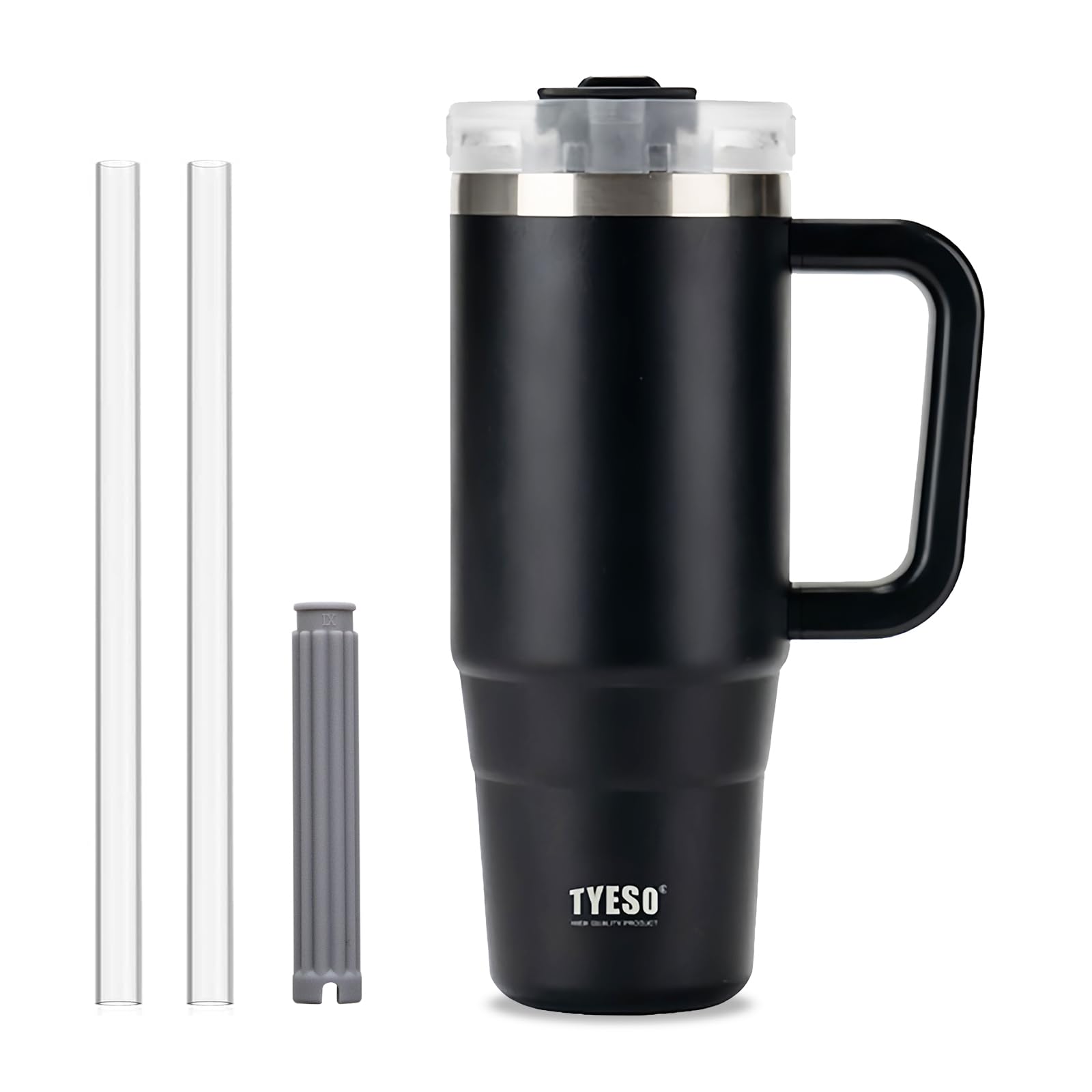 Klaraber Coffee Cup Travel Mug with Handle, 30oz Tumbler with Lockable Lid