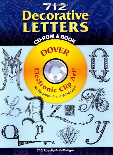 Amazon | 712 Decorative Letters CD-ROM and Book (Dover Electronic Clip ...