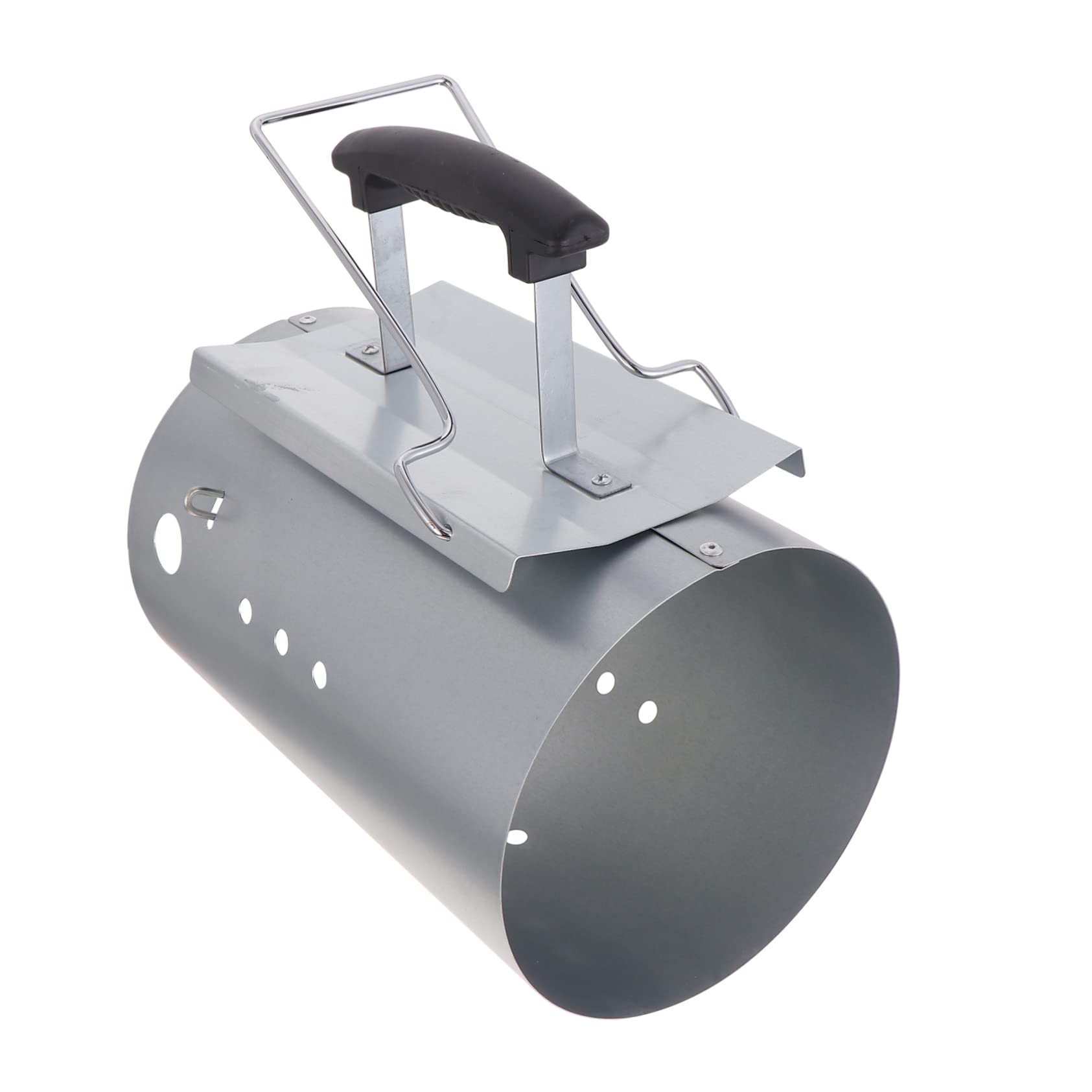 UKCOCO Ciminiera per Accensione Carbone Galvanizzata Manico in Nylon per Barbeque da Esterno, per Vacanze Estive Eccellente Circolazione dell'Aria e Nessun Sapore Residuo