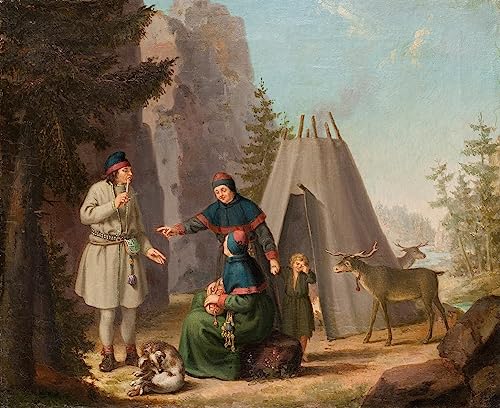 Pehr Hilleström toile les costumes des lapons grand format portrait ethnique couleurs vives