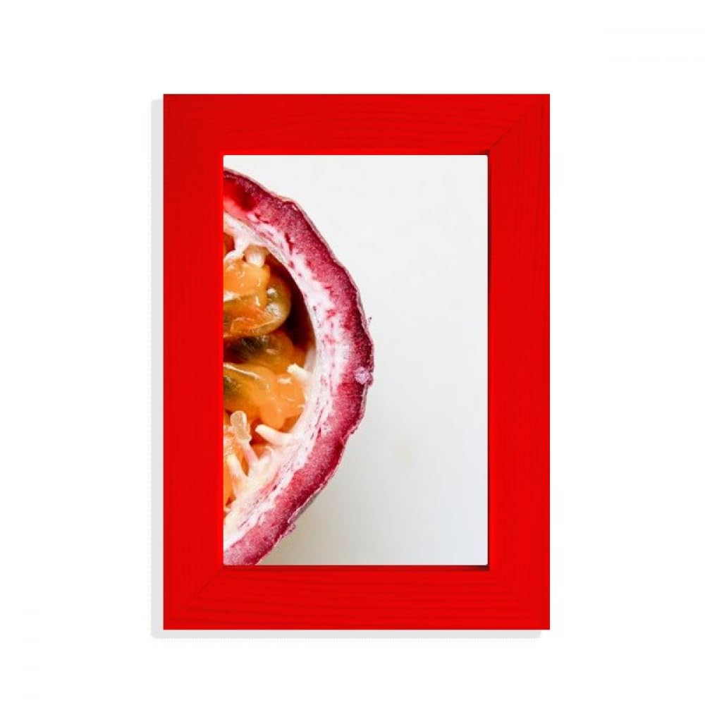 Cadre photo fruits tropicaux haut de gamme avec finitions soignées rouge éclatant
