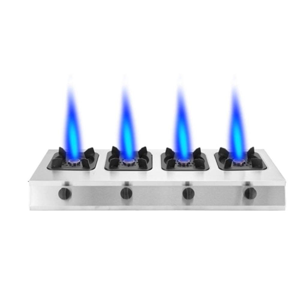 Commercial Stainless Steel Pot Stove, 3/4/6/8 Gas Range, Energy Saving Liquefied Gas/Natural Gas Stove (Natural Gas 6 heads) (Liquefied Gas 4 heads (A))