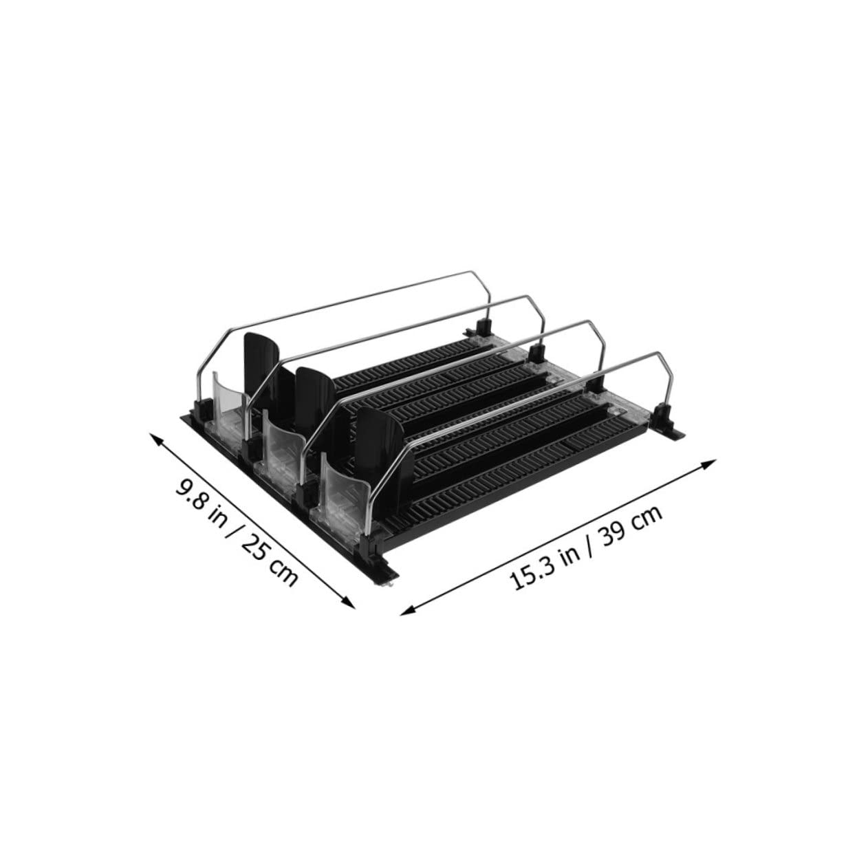 Gatuida Dispensador Abs Pulida Superficie, Material Acero Inoxidable Organizador Automático de Pack de 3 Piezas para Bebidas Nevera Adecuado Enfriadores