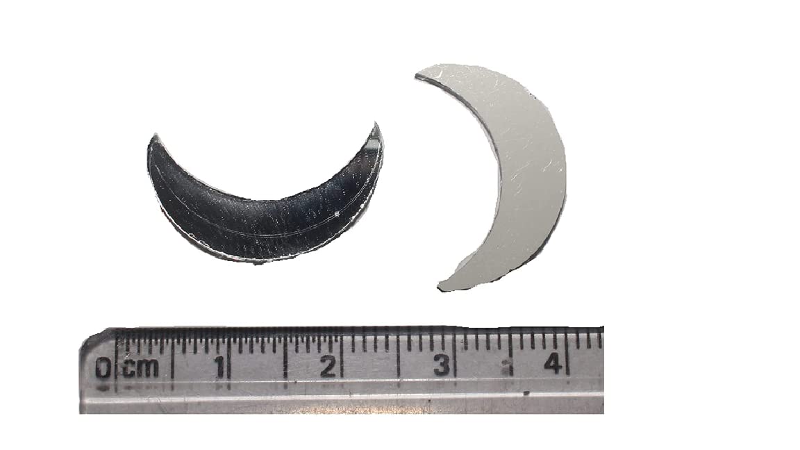 Mahabal Creations Shisha Mirror Frames and Mirrors for Embroidery Work, Crochet, Bohemian, Art & Craft Material, Blouse, Neck Design Making (100 Pcs 20MM Chand)