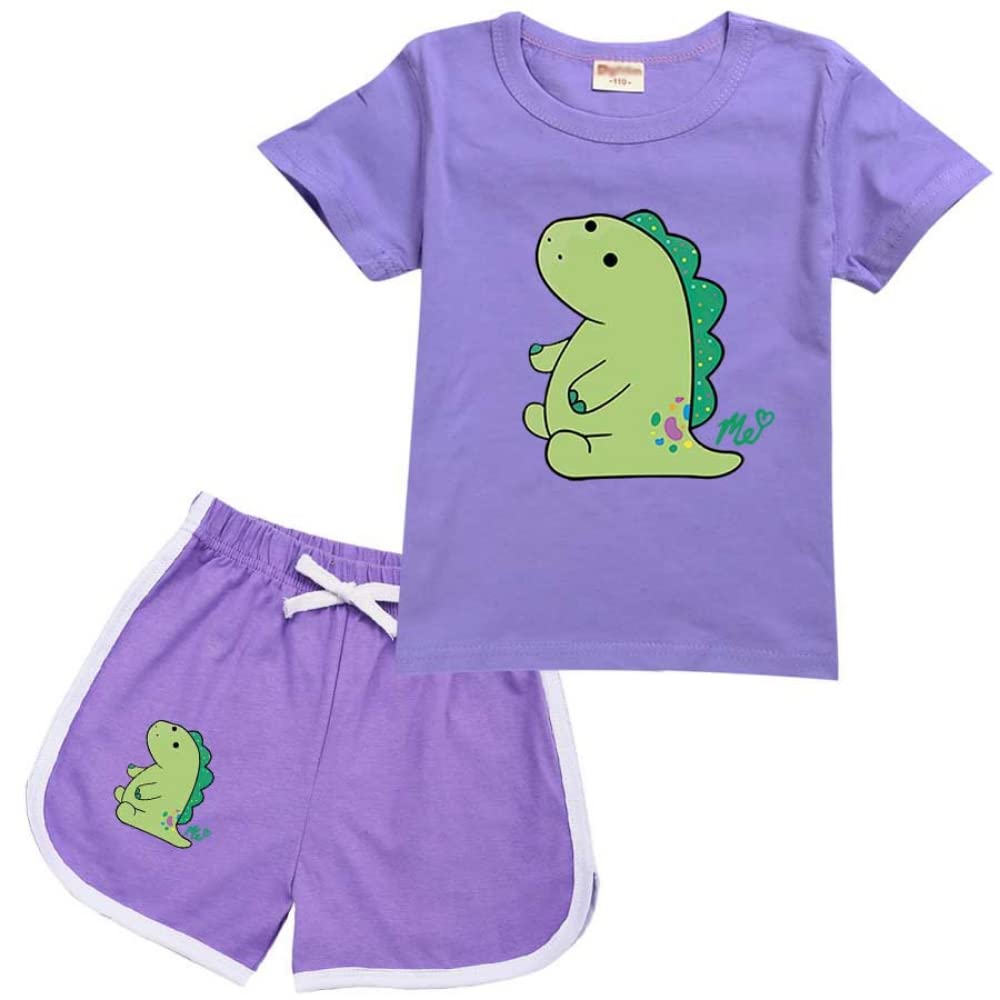 Rainbow Friends FashionGirls Moriah Elizabeth T-Shirt Set Ranboo Crown Moriah Elizabeth Merch T-Shirt+Shorts 2Pcs Pajamas for Kids