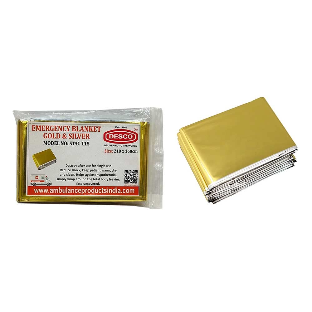 DESCO Emergency Blanket Gold & Silver 160x210cm-image-7
