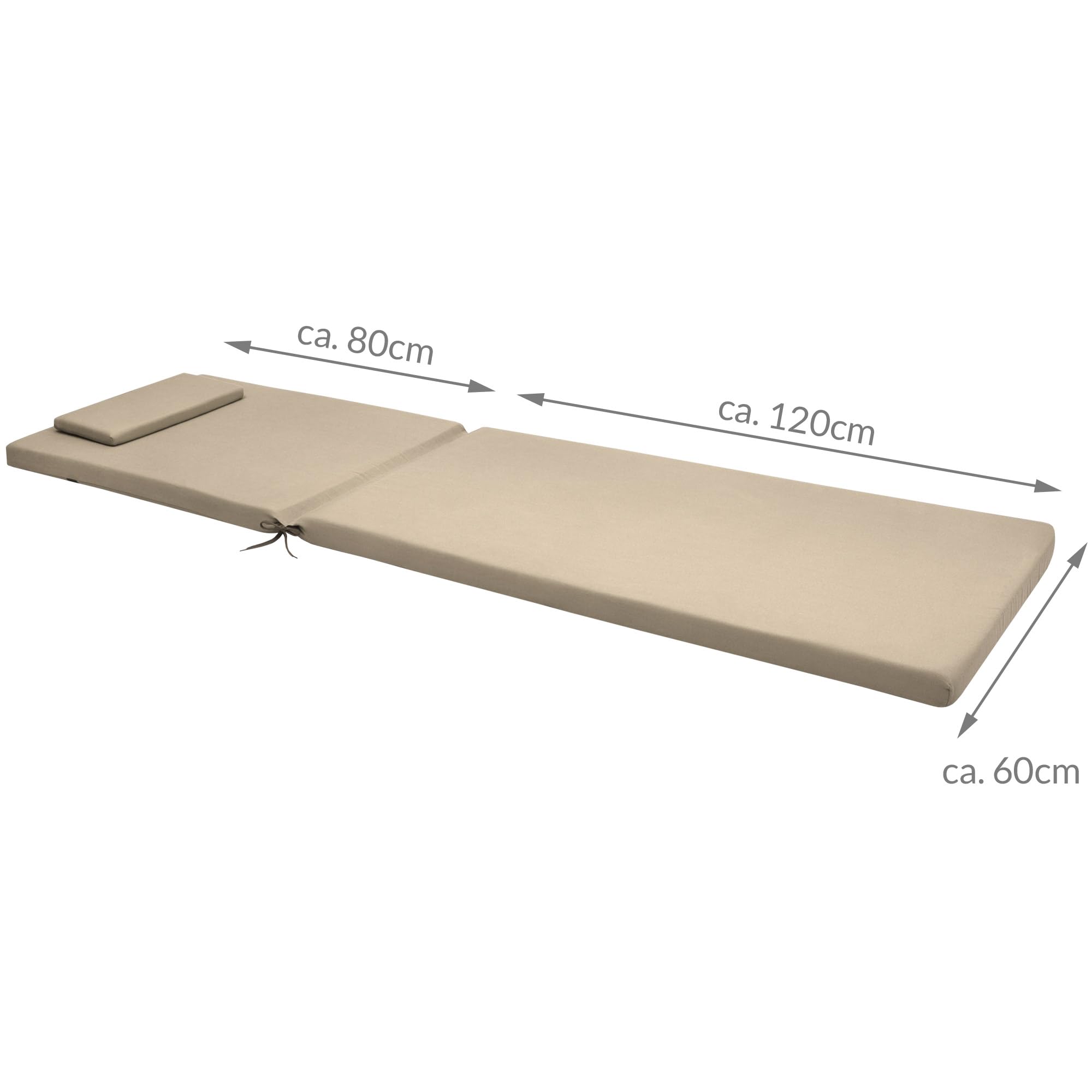 Beautissu Lot de 2 Coussin Bain de Soleil 200x60x5cm Loft RL – Résistance UV Matelas Transat Exterieur Coussin Chaise Longue avec Fermeture Éclair – Nature