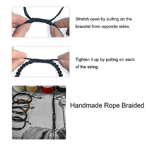 Matching Bracelets for Him and Her - Long Distance Couple Bracelet,Hypoallergenic Stainless Steel Engraved Relationship Bracelet,Trendy Adjustable Couples Jewelry,Christmas Birthday Gifts for Couple4