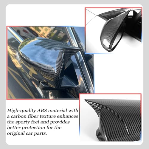 Image of Side Mirror Cover,for Nissan Sentra 2013-2019 /Nissan Altima 2013-2018, Carbon Fiber Side Rear Mirror Covers Body Kit Accessories for Cars(with Turn Signal Cutout)