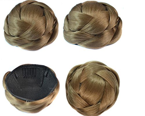 Beauty Wig World Fashion Women 60gr Chestnuts Chignon Synthetic Donut Roller Hairpieces Clip-In Fake Hair Bun