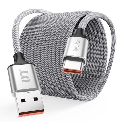 DteeDck 20 Ft USB C Cable, Long USB A 2.0 to Type C 12W Fast Charging & Data Transfer Cord Compatible with Xbox PS5 Controller, iPhone 16/15, Android Phone, Tablet, Game Controller, Camera, and More