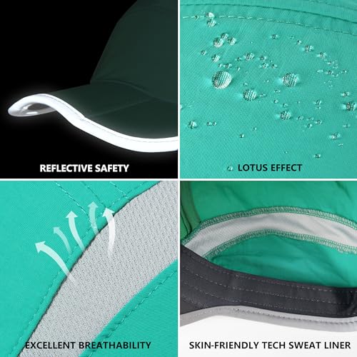 Image of GADIEMKENSD Reflective Folding Outdoor Hat Unstructured Design UPF 50+ Sun Protection Sport Hats for Womens and Mens