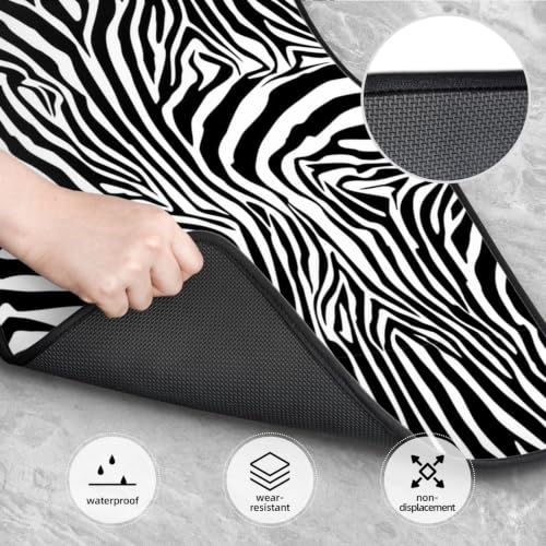 Alfombrillas para coche con patrón de cebra y acabado textil de neopreno premium 4