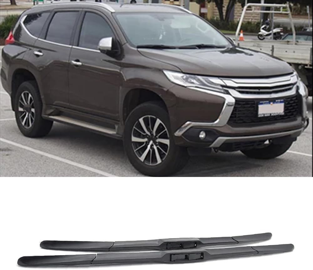 RESKIU Car Front Windshield Wiper Blade Set Replacement for Mitsubishi Pajero Montero Shogun Sport 2015-2023, All Season Windscreen Wipers Quiet Easy Installation