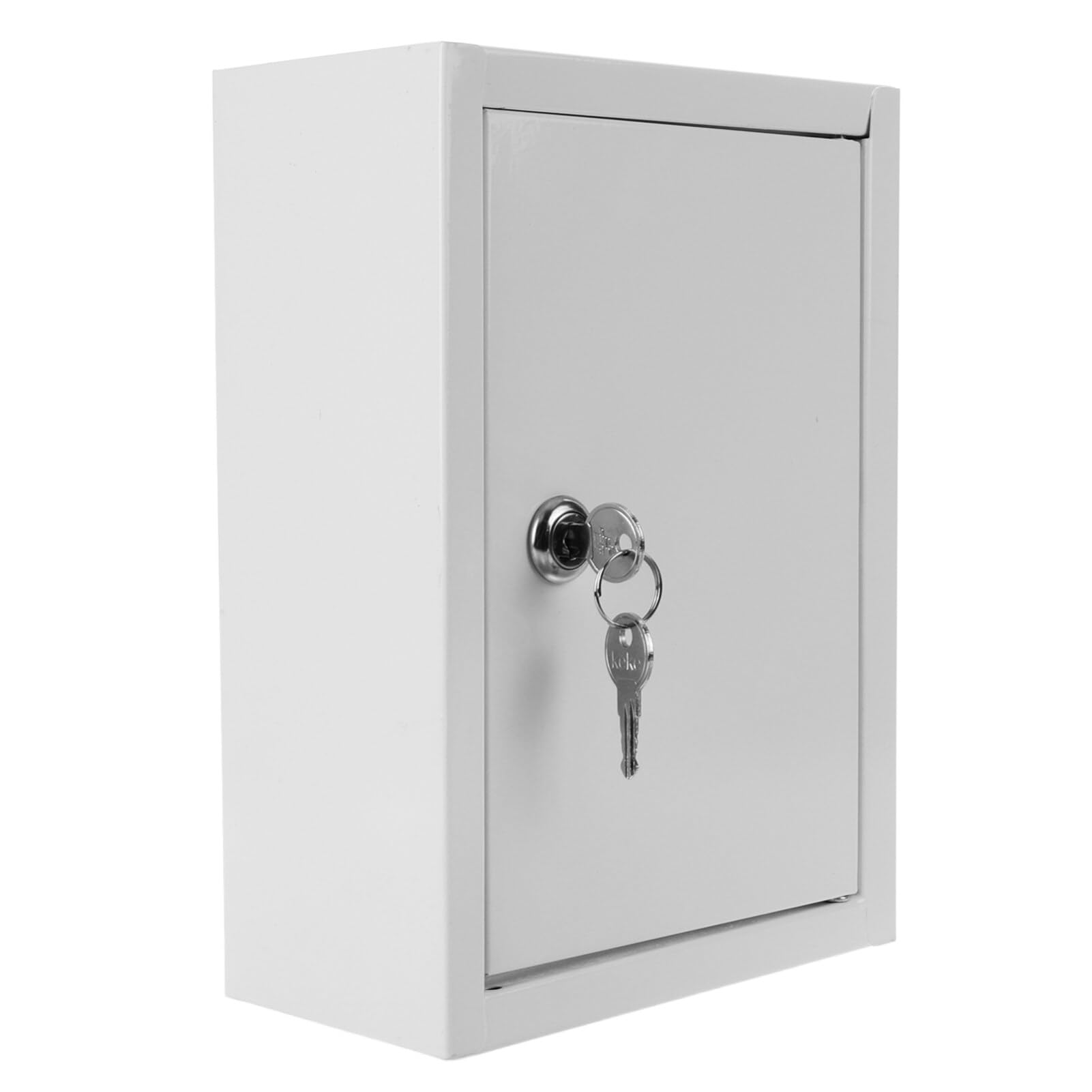 HOLIDYOYO Wall Mounted Milk Box with Lock, Locking Electrical Junction Box, Lockable Wall Box for Garden Entryway Gate, Metal Wall Medicine Cabinet for Bathroom